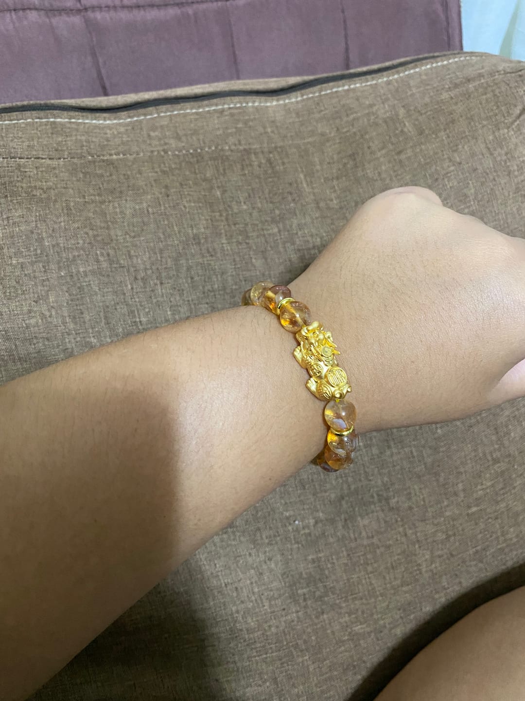 Customer photo review of Citrine with 24K Gold PiYao for Abundance - Success - Good Fortune