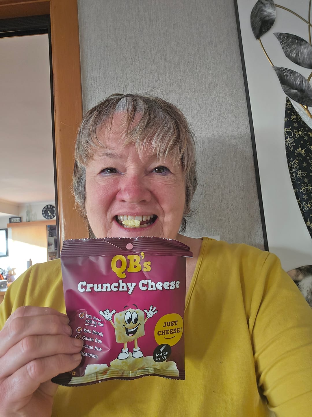 Customer photo review of QB Snacks Just Cheese Crunchy Cheese