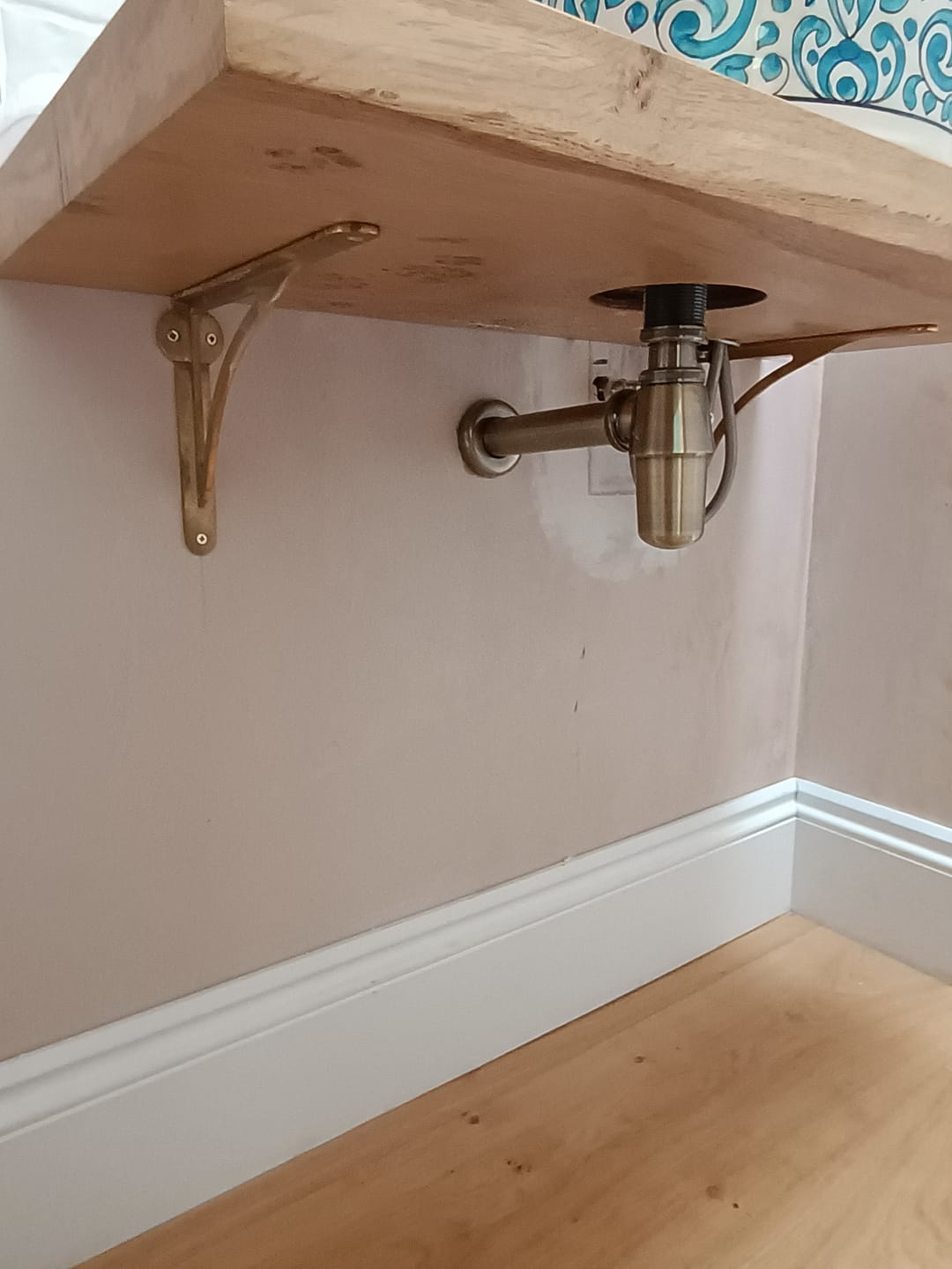 Customer photo review of Ironbridge Shotblast Brass Shelf Brackets | 4.5/6/7/8/10"