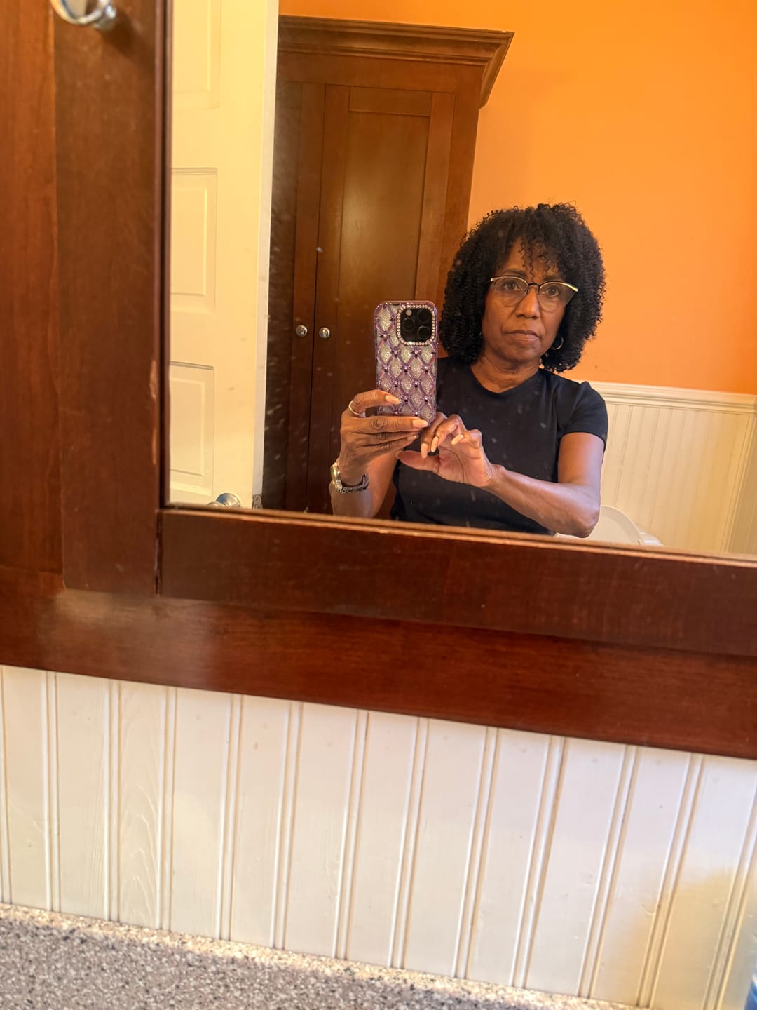 Customer photo review of Afro Kinky Curly Human Crochet Hair
