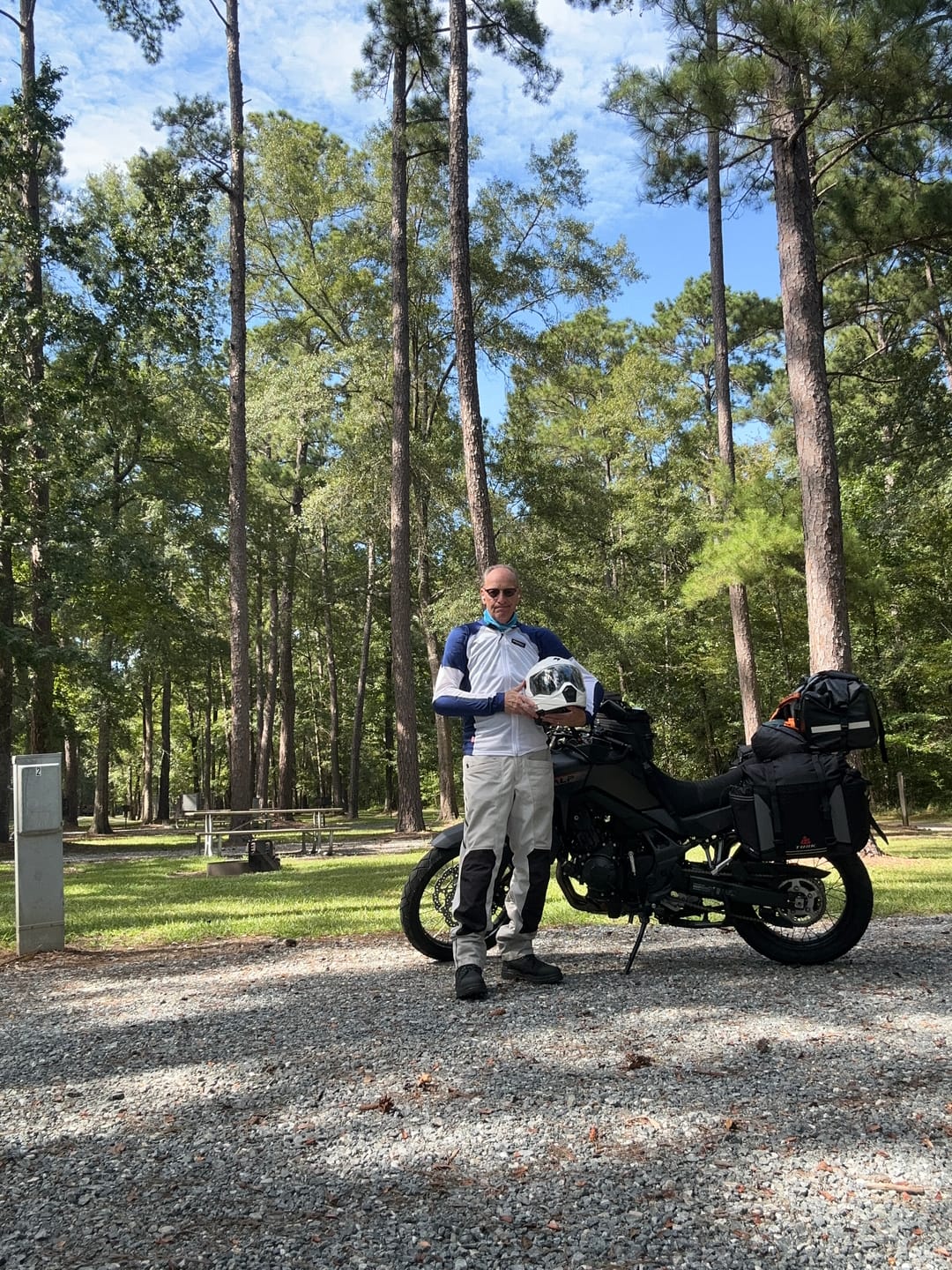 Customer photo review of Airtex™ Armored Motorcycle Shirt - Blue + White
