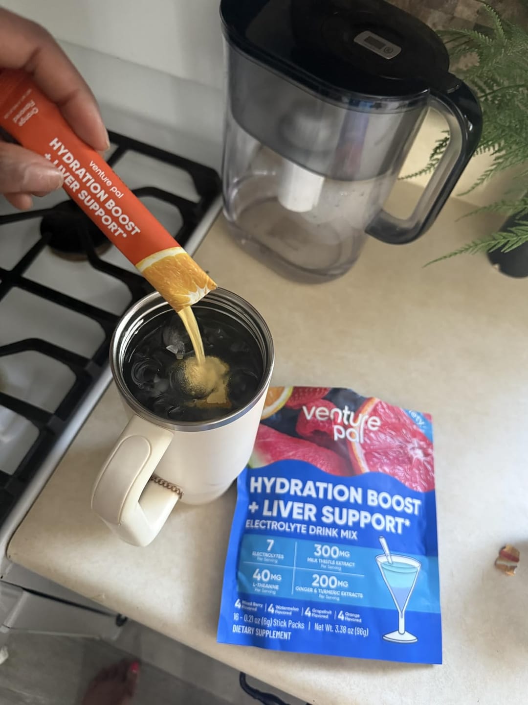Customer photo review of Liver Support Sugar Free Electrolyte Powder Packets - Variety- 16 Sticks