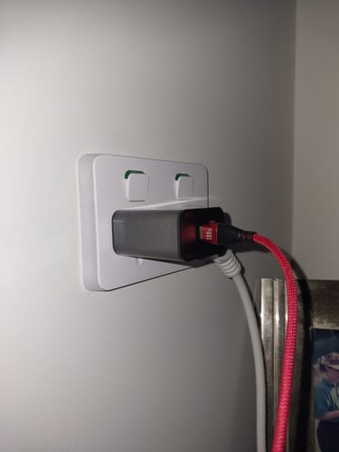 Customer photo review of Dual Port Fast Charging Wall Adapter
