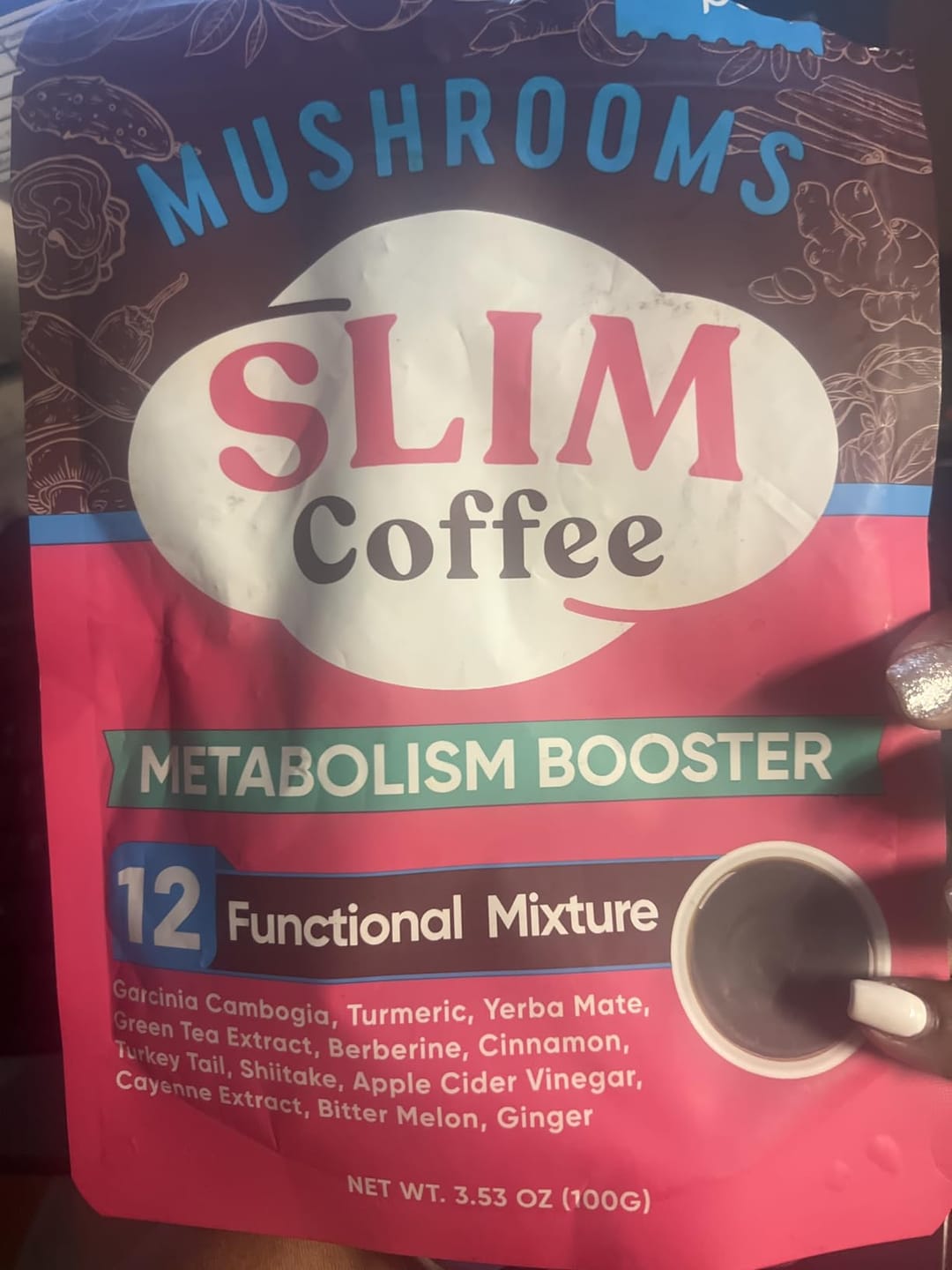 Customer photo review of Slim Mushroom Coffee - 40 Servings