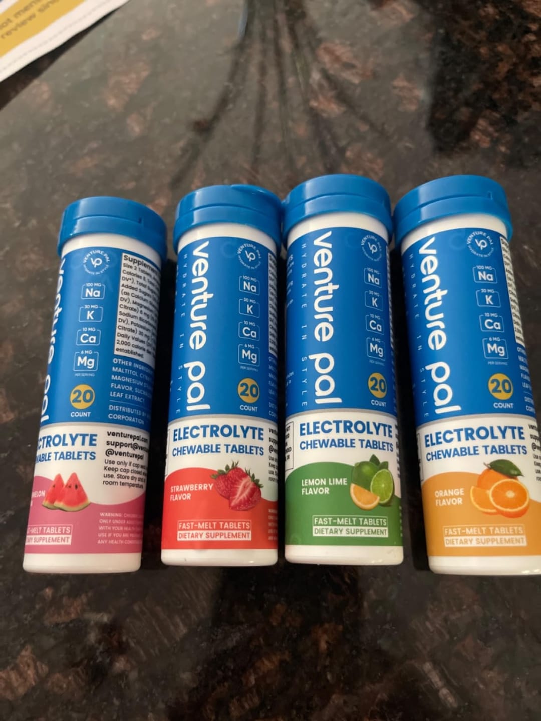 Customer photo review of Chewable Electrolyte Tablets - Variety Pack - 80 Tablets