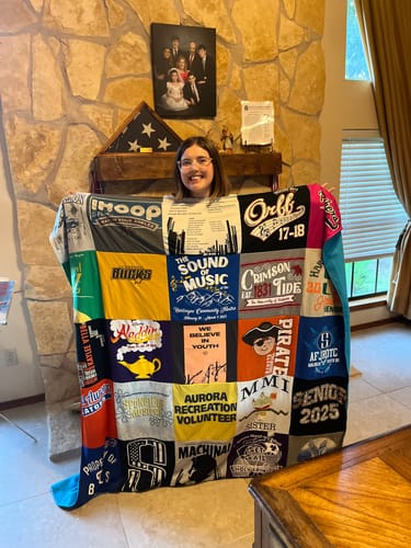 Customer photo review of Premium T Shirt Quilt