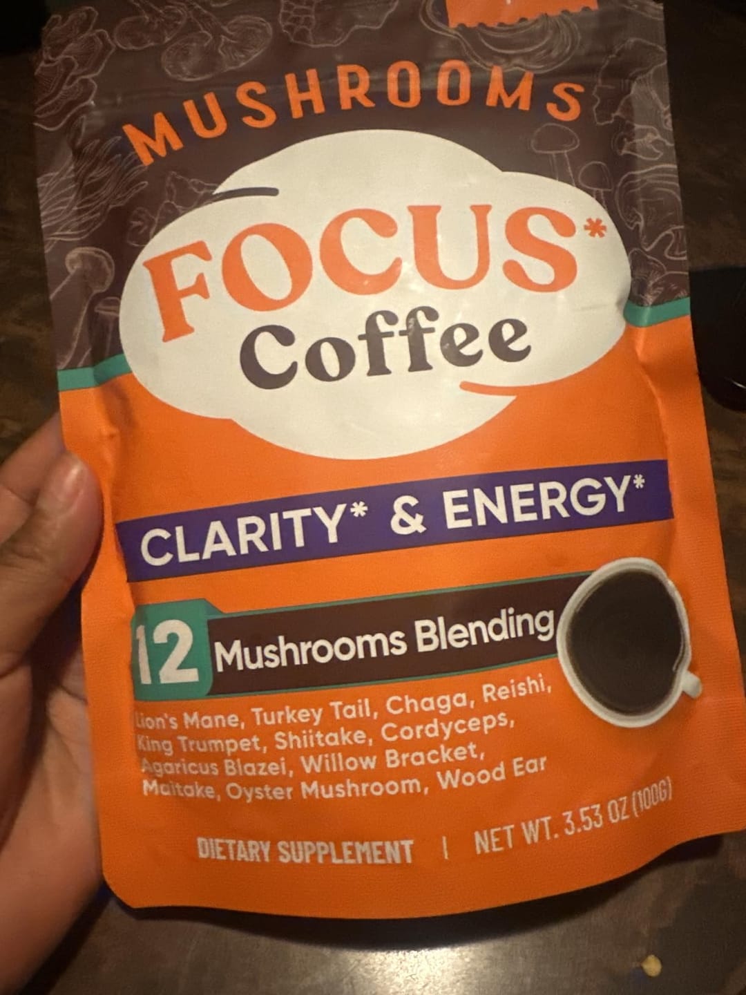 Customer photo review of 12 Mushrooms Focus Coffee - 40 Servings