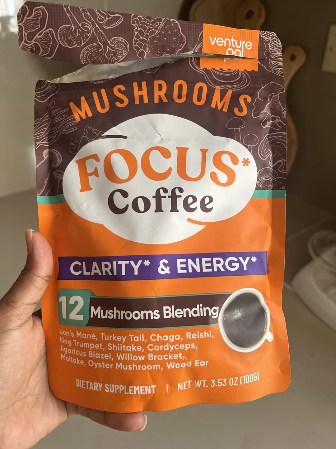 Customer photo review of 12 Mushrooms Focus Coffee - 40 Servings