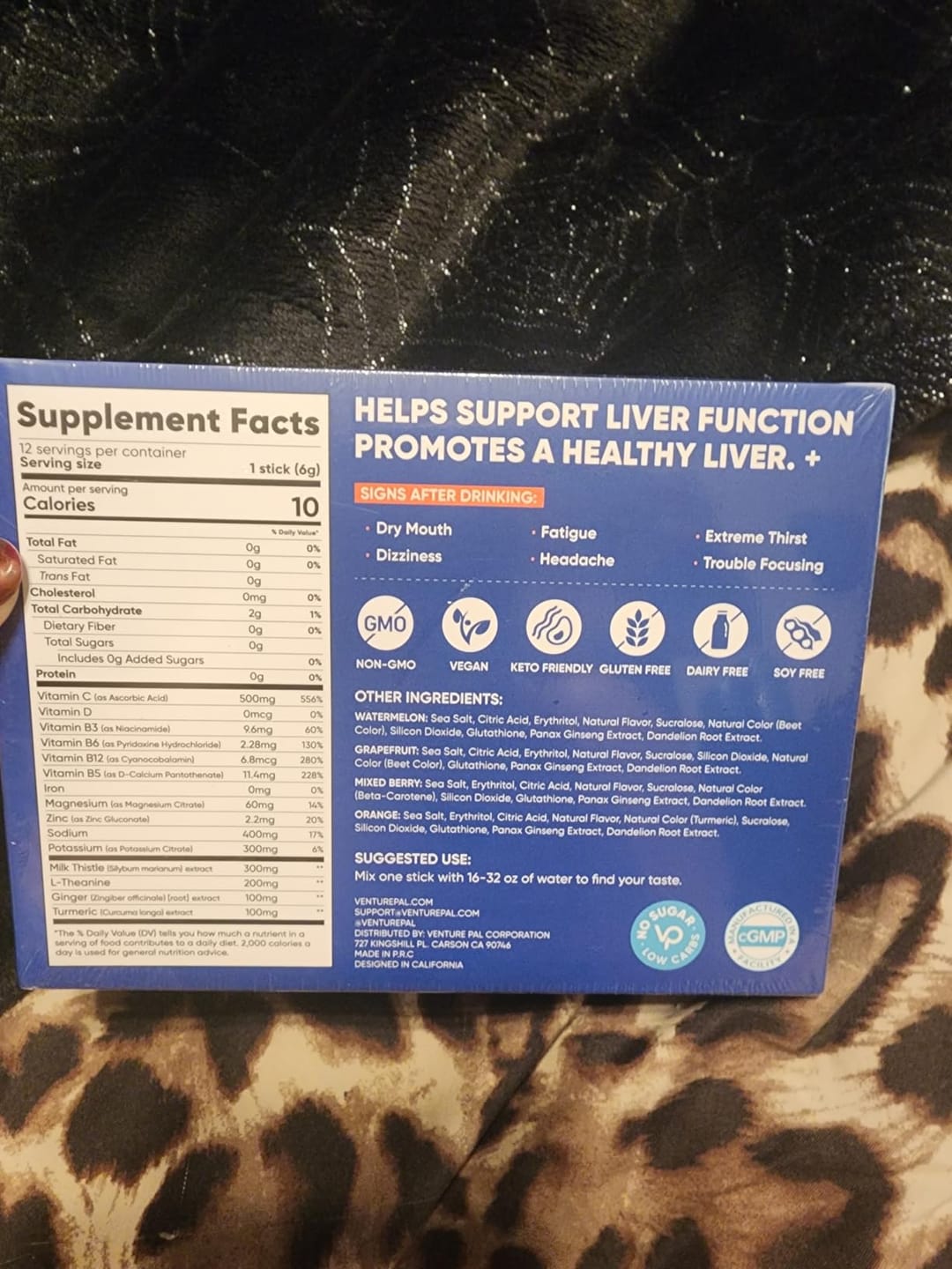 Customer photo review of Liver Support Sugar Free Electrolyte Powder Packets - Variety- 16 Sticks