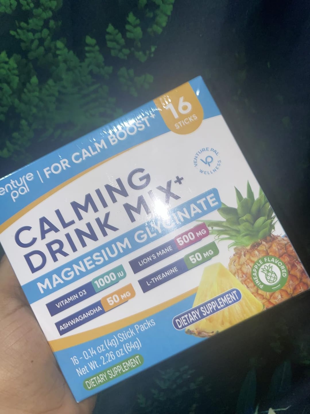 Customer photo review of Magnesium Glycinate Powdered Drink Mix - Pineapple- 16 Sticks
