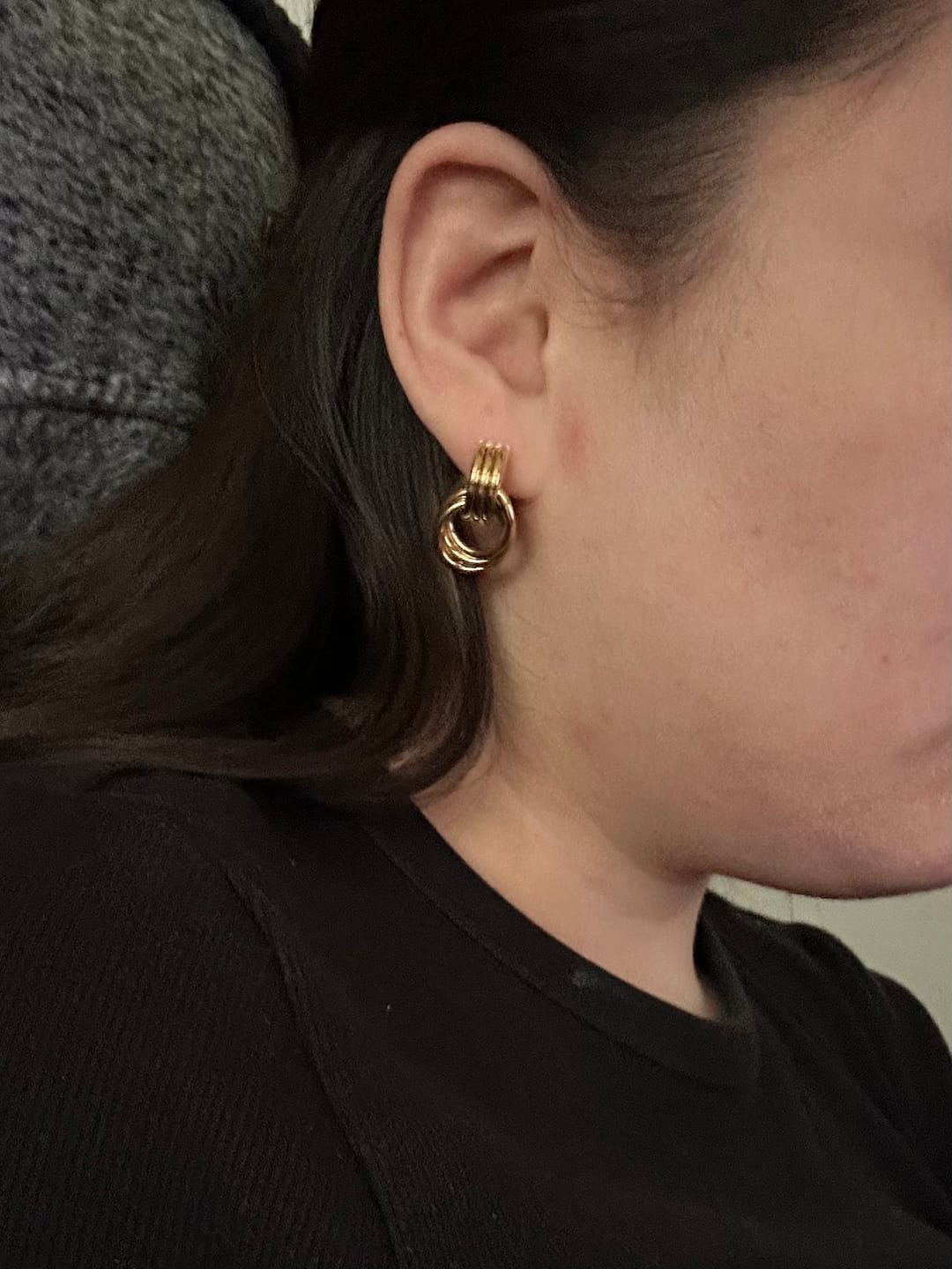 Customer photo review of Knot Statement Studs