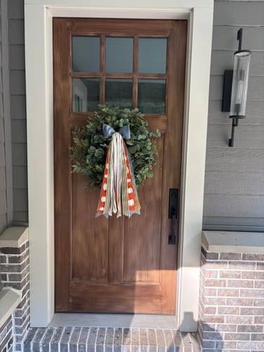 Customer photo review of Gilded Pumpkin Wreath Ribbon
