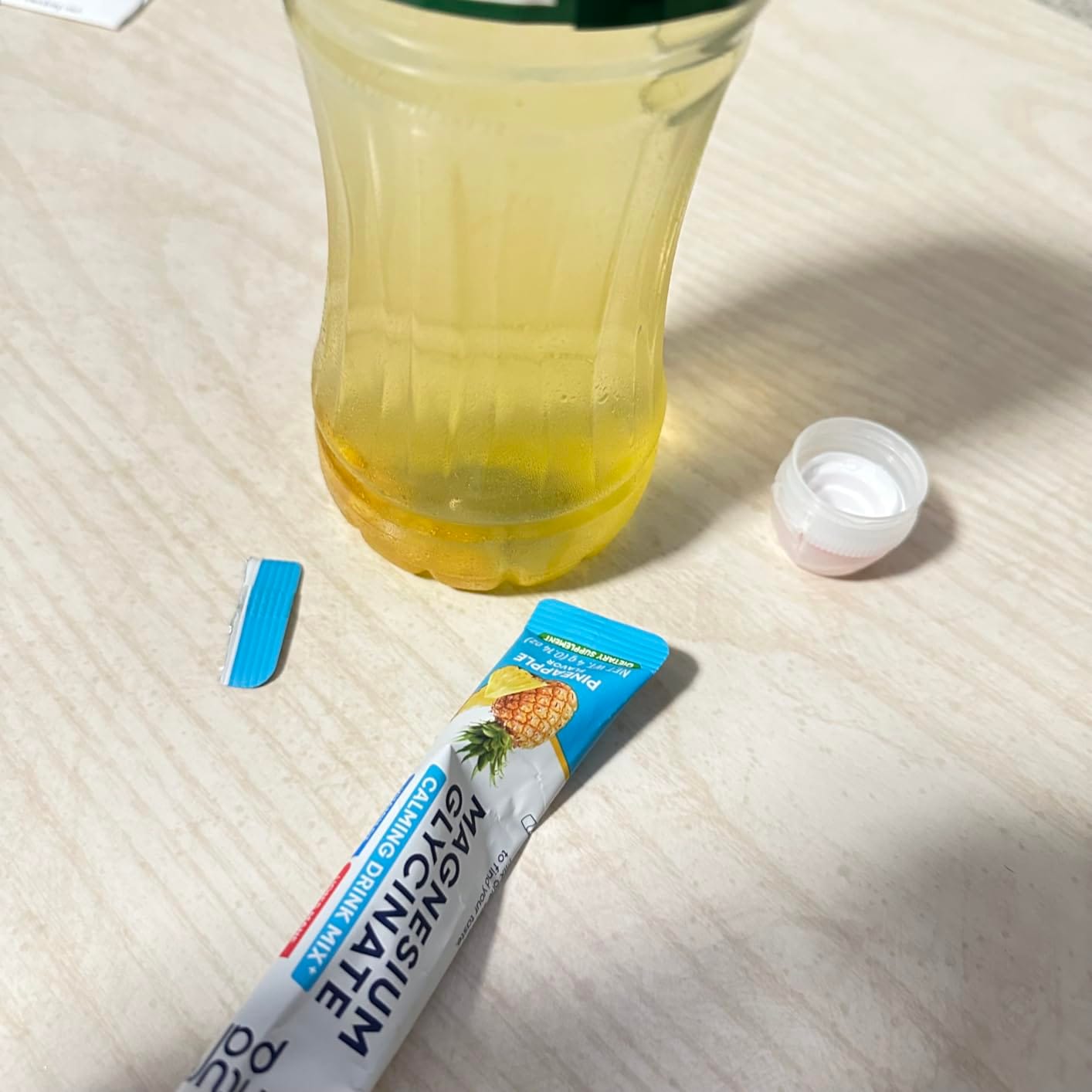Customer photo review of Magnesium Glycinate Powdered Drink Mix - Pineapple- 16 Sticks
