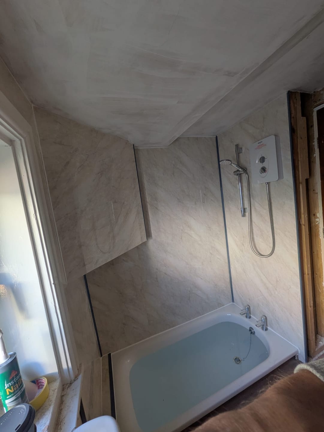 Customer photo review of 10mm Pergamon / Sandstone Gloss Shower Panel 1M x 2.4M