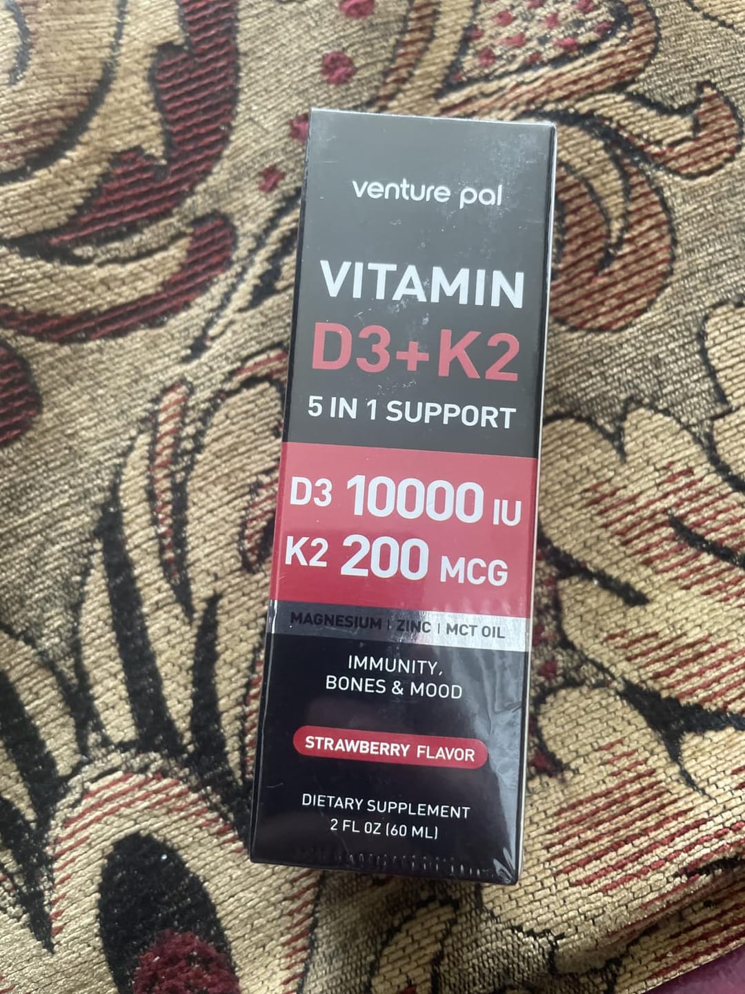 Customer photo review of Vitamin D3 10000 IU Plus K2 (MK-7) - Strawberry Flavor - 200 mcg Liquid Drops