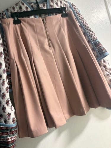 Customer photo review of The Leather Pleated Skirt