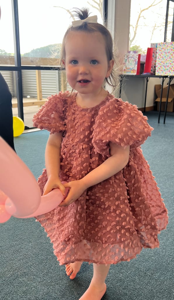 Customer photo review of Luna Dress | Raspberry