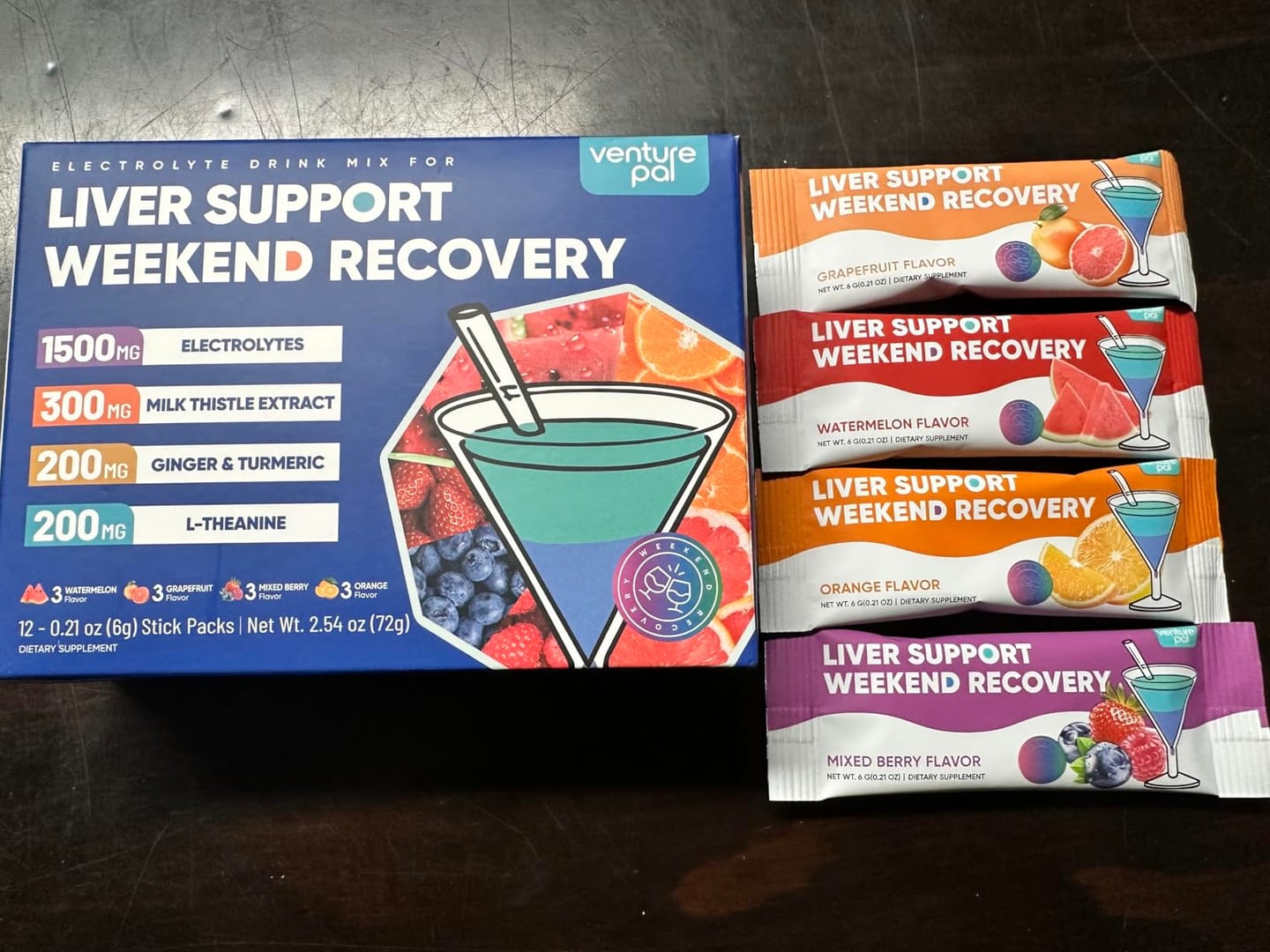 Customer photo review of Liver Support Sugar Free Electrolyte Powder Packets - Variety- 16 Sticks