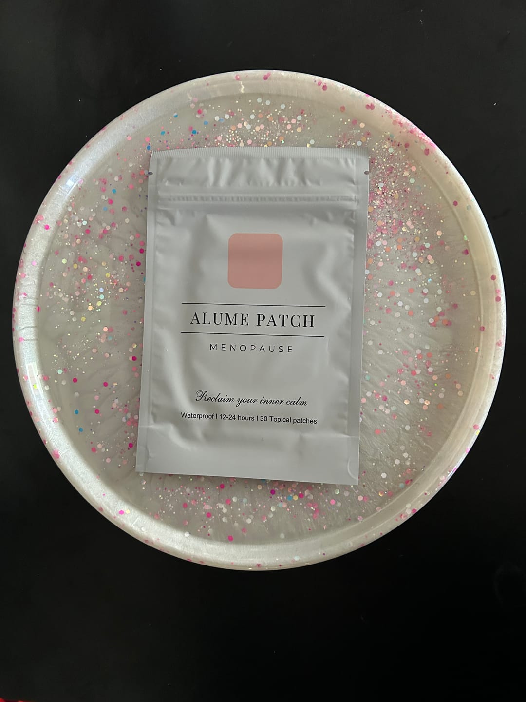 Customer photo review of alumepatch menopause patch