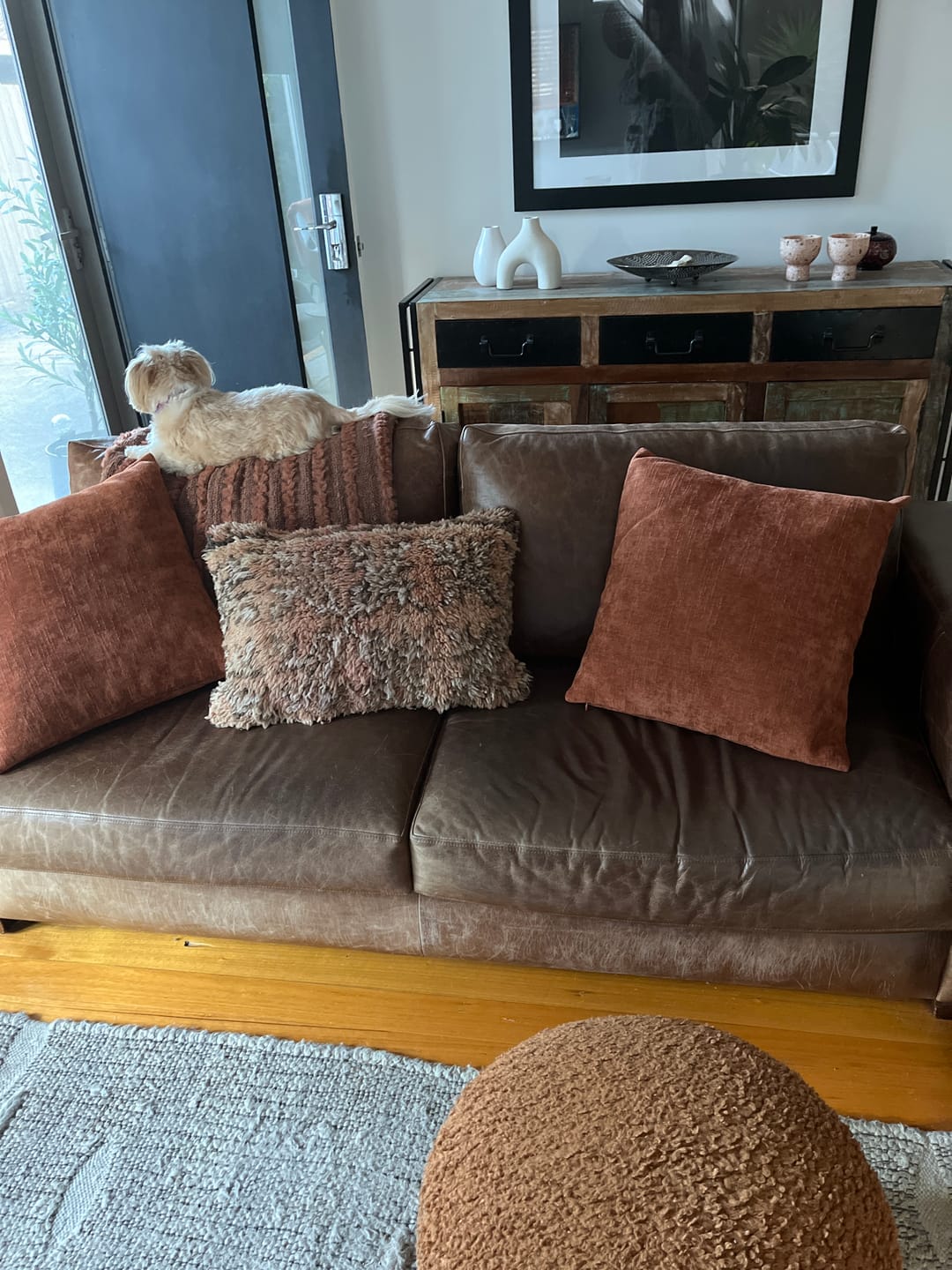 Customer photo review of Desert Shaggy | Vintage Cushion