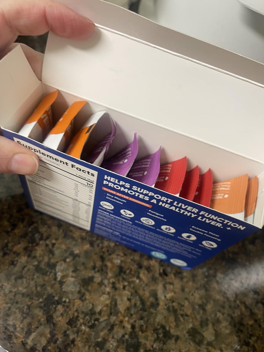 Customer photo review of Liver Support Sugar Free Electrolyte Powder Packets - Variety- 16 Sticks