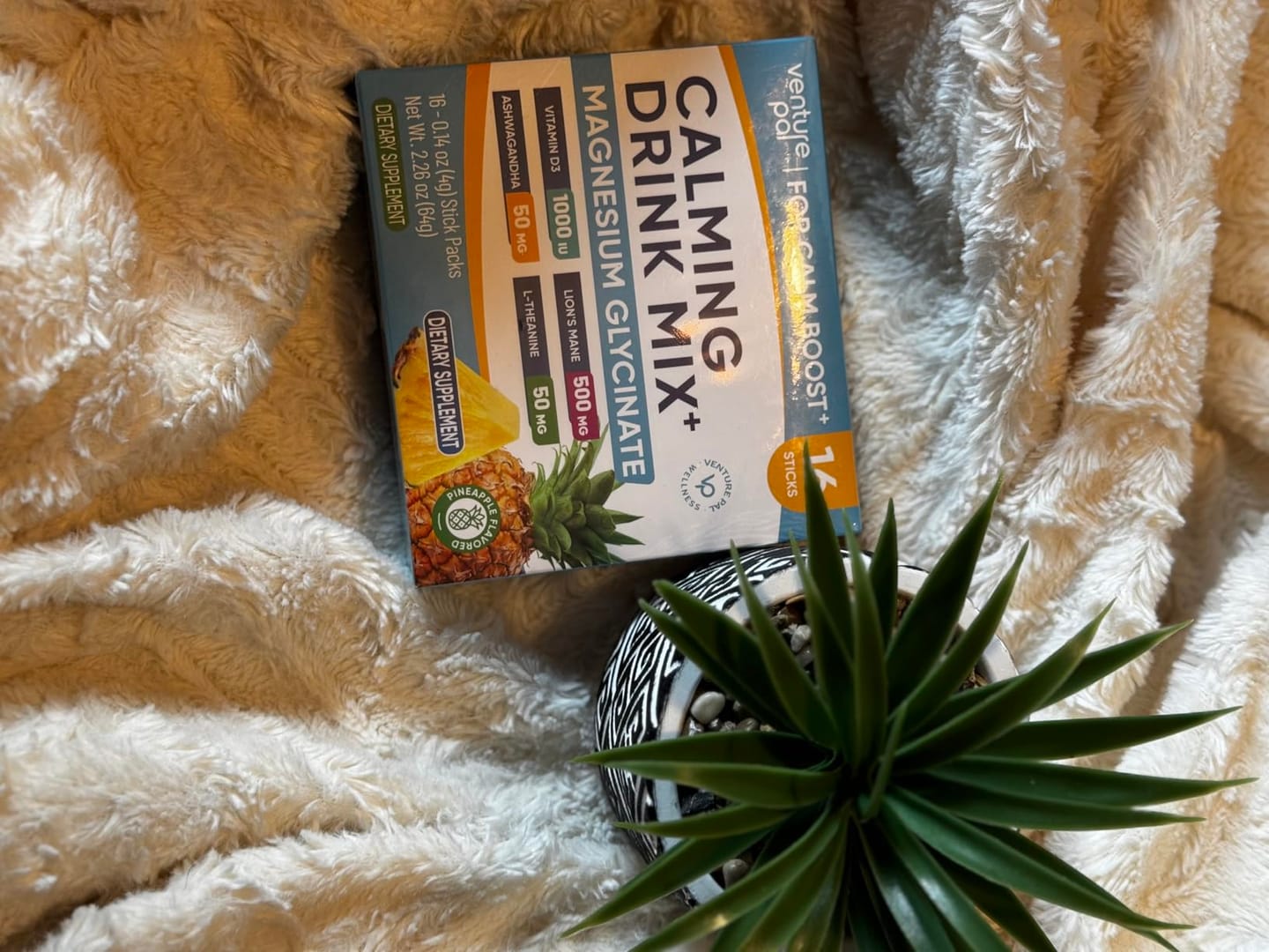 Customer photo review of Magnesium Glycinate Powdered Drink Mix - Pineapple- 16 Sticks