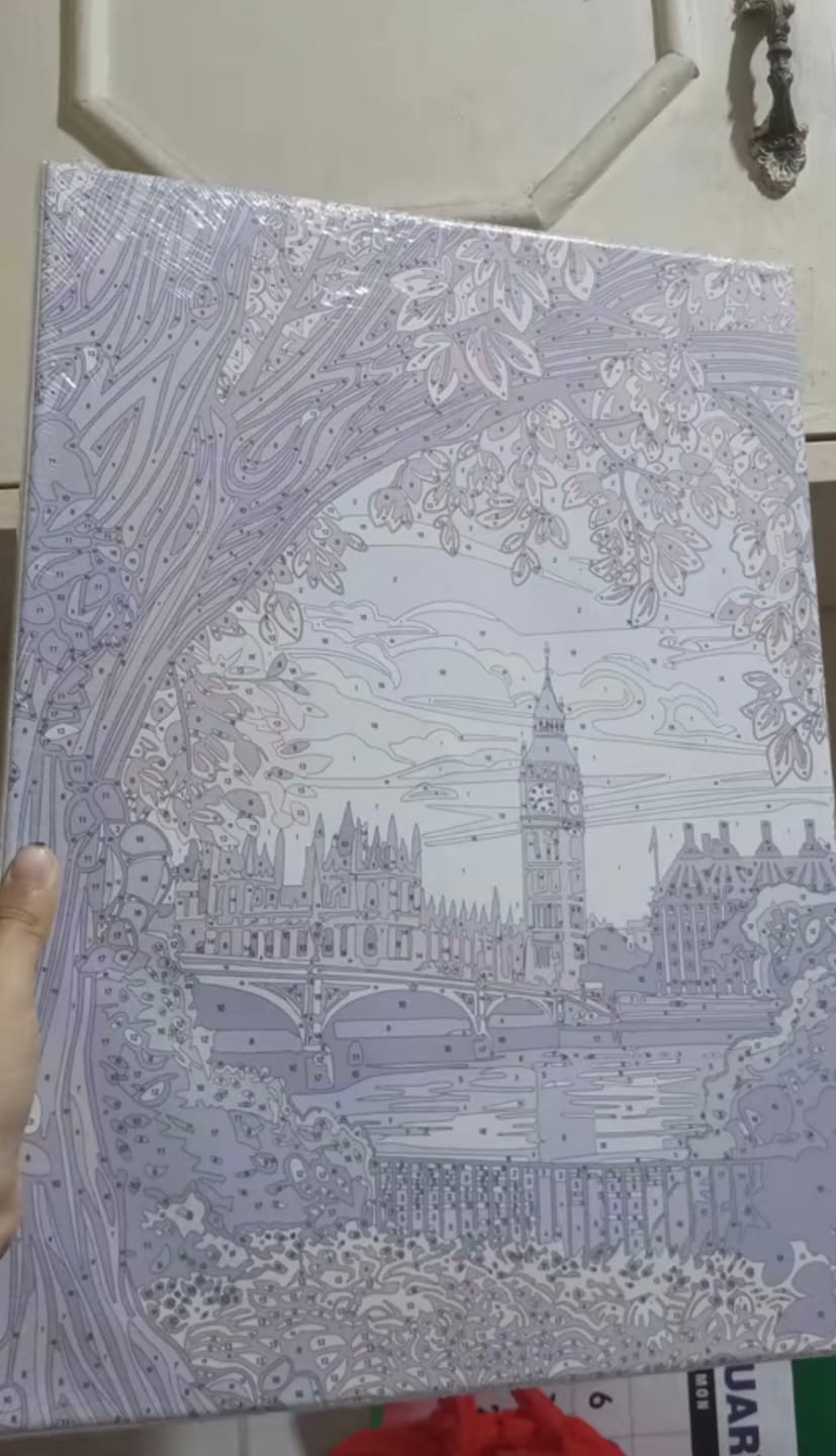 Customer photo review of Pause & Paint - Paint by Numbers Kit (Large)