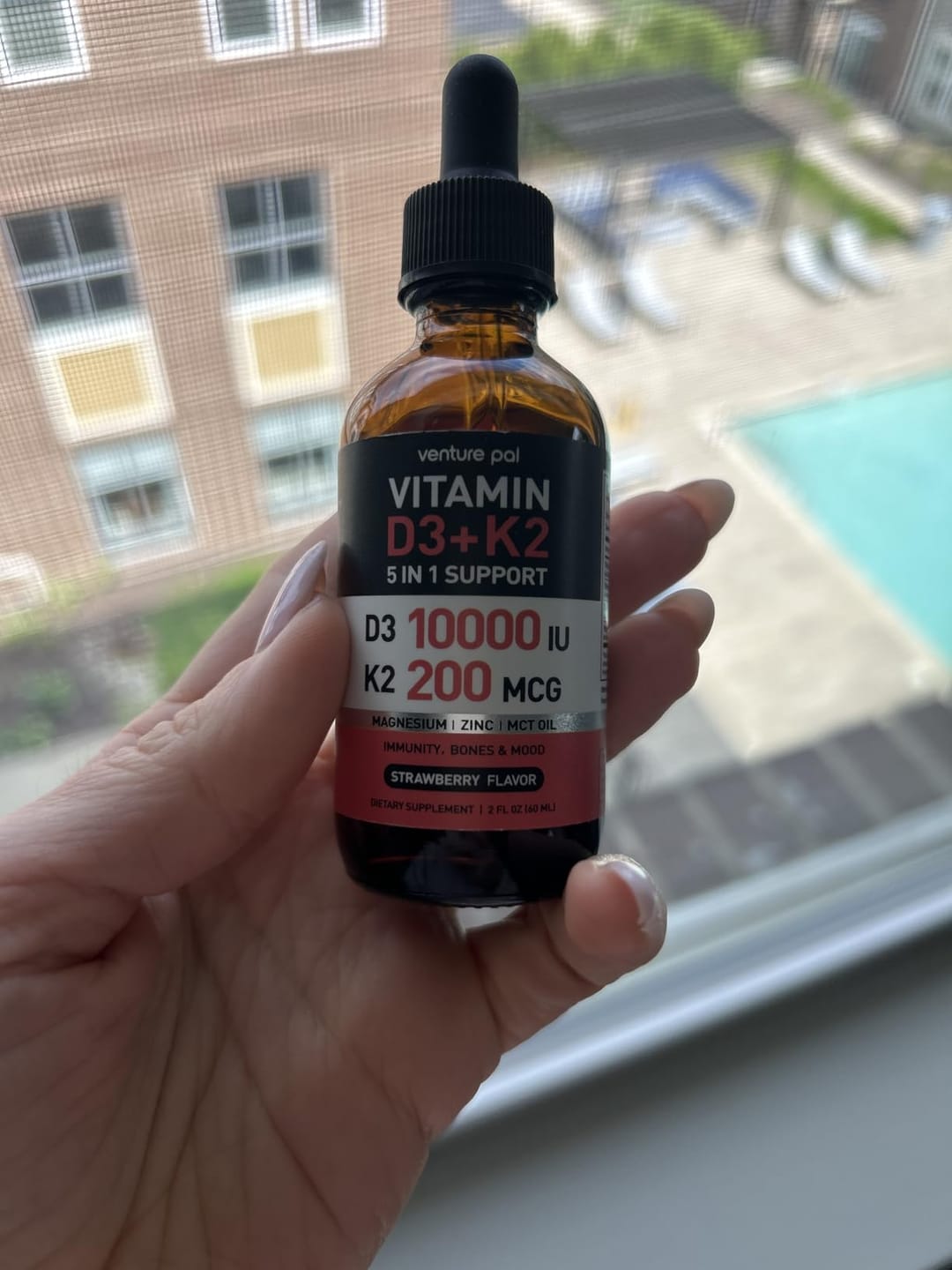 Customer photo review of Vitamin D3 10000 IU Plus K2 (MK-7) - Strawberry Flavor - 200 mcg Liquid Drops