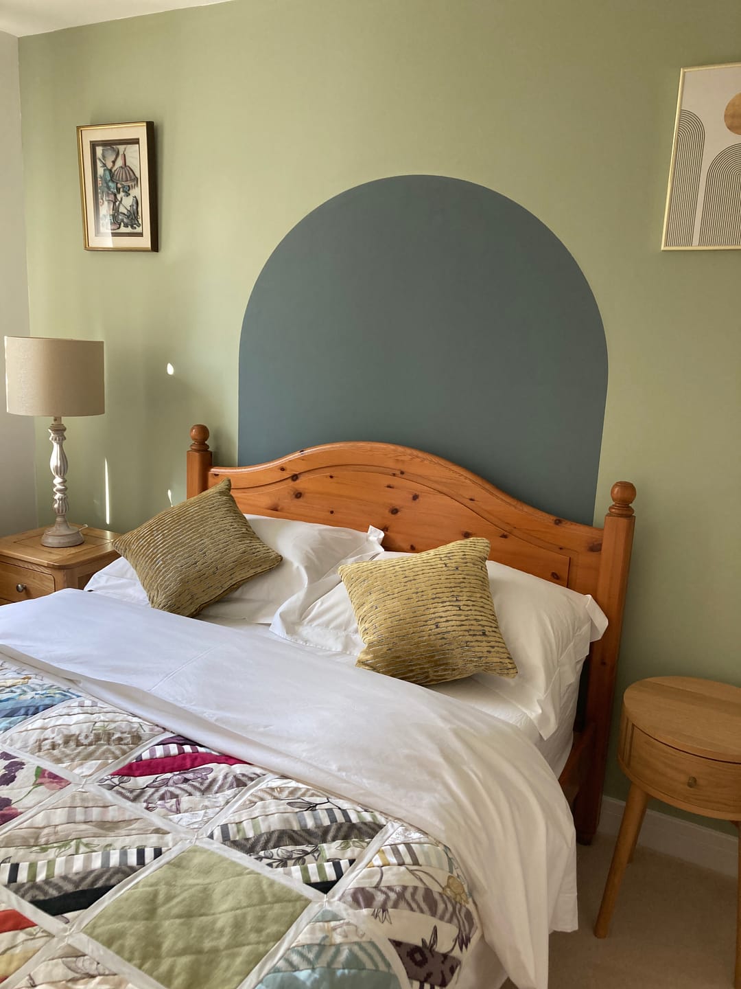 Customer photo review of Boho Arch Wall Stencil