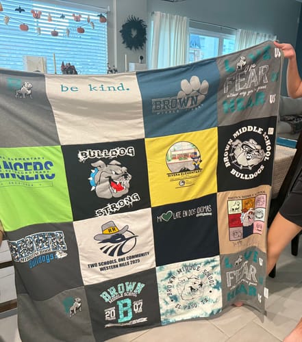 Customer photo review of Classic T-Shirt Blanket
