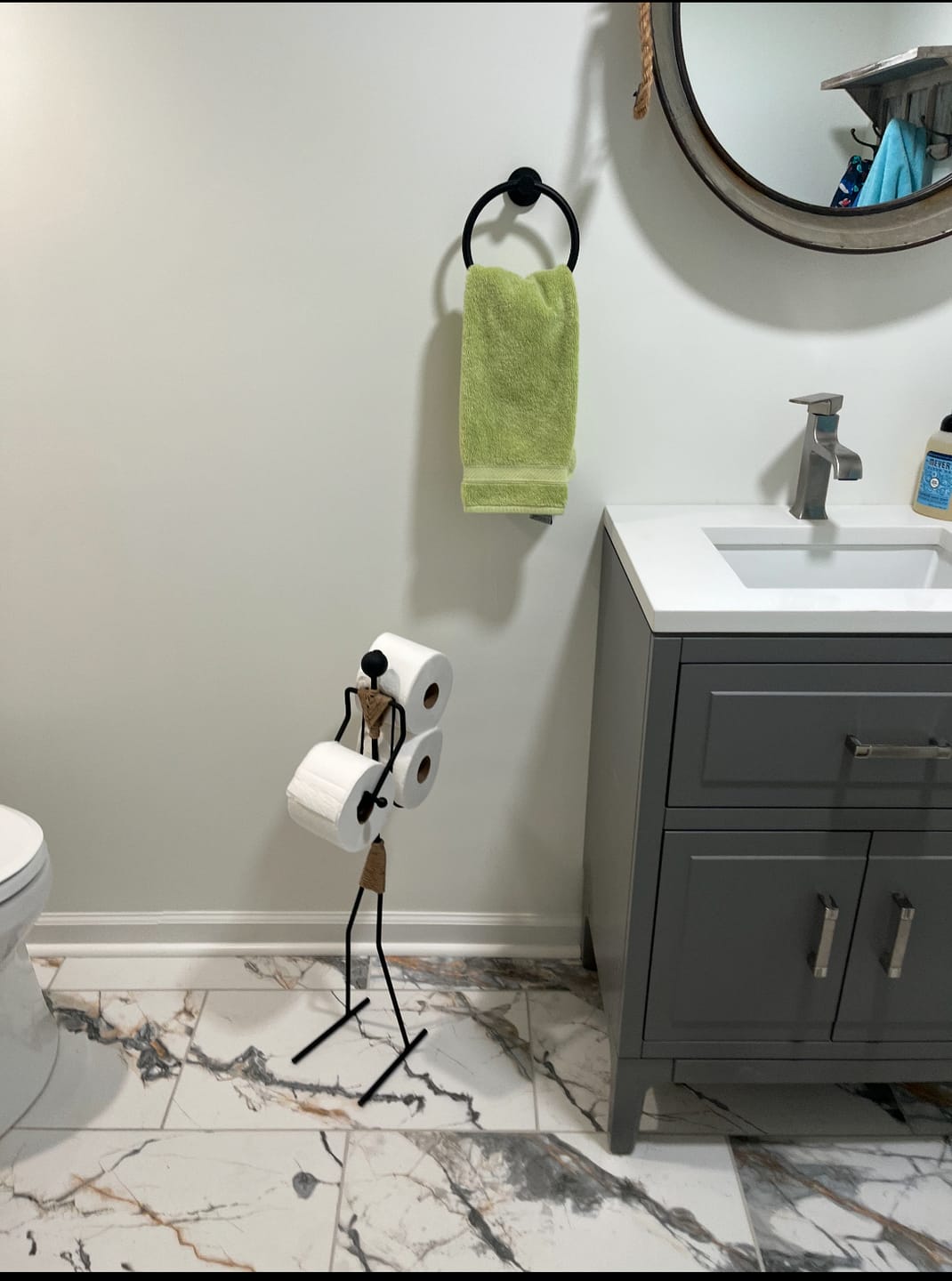 Customer photo review of Toilet Paper Holder and Storage