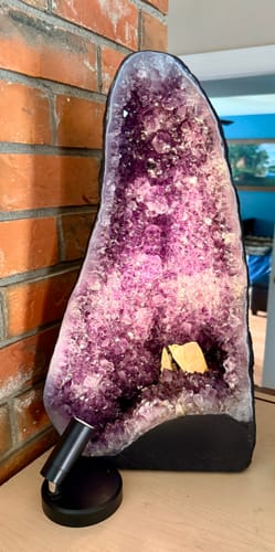 Customer photo review of Extra Plus Quality Amethyst Cathedral, 31 lbs & 19" Tall #5601-1460
