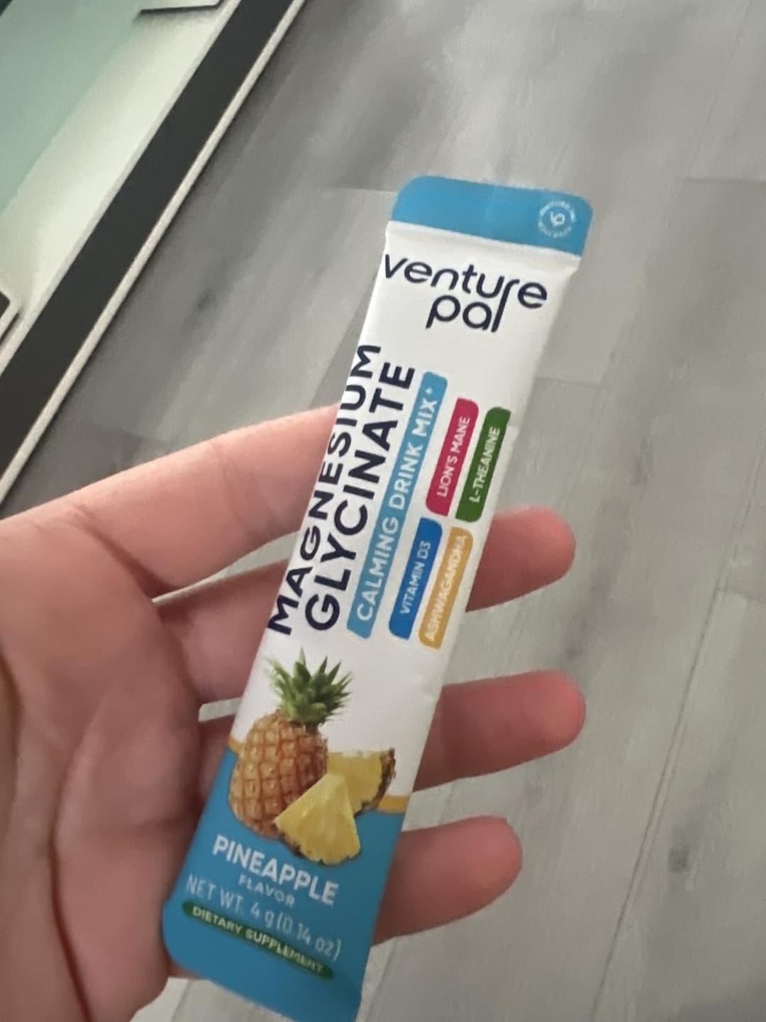 Customer photo review of Magnesium Glycinate Powdered Drink Mix - Pineapple- 16 Sticks