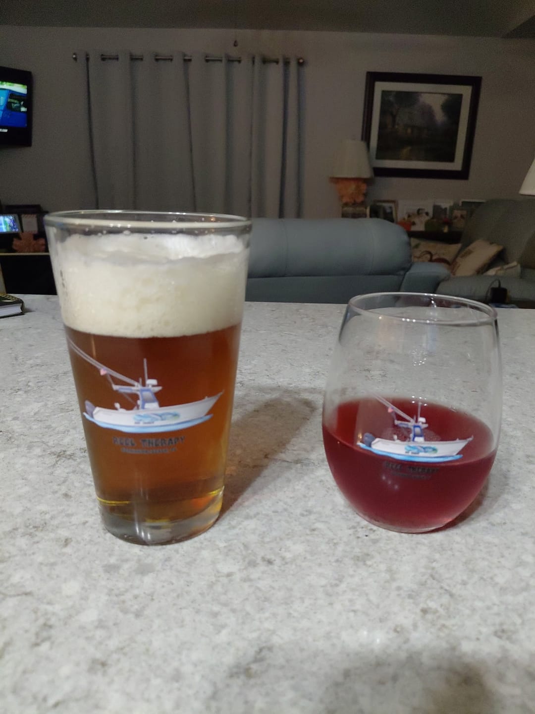 Customer photo review of Custom Stemless Wine Glass