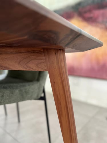 Customer photo review of Benson Dining Table Solid Wallnut 8 Seater 90cm x 200cm