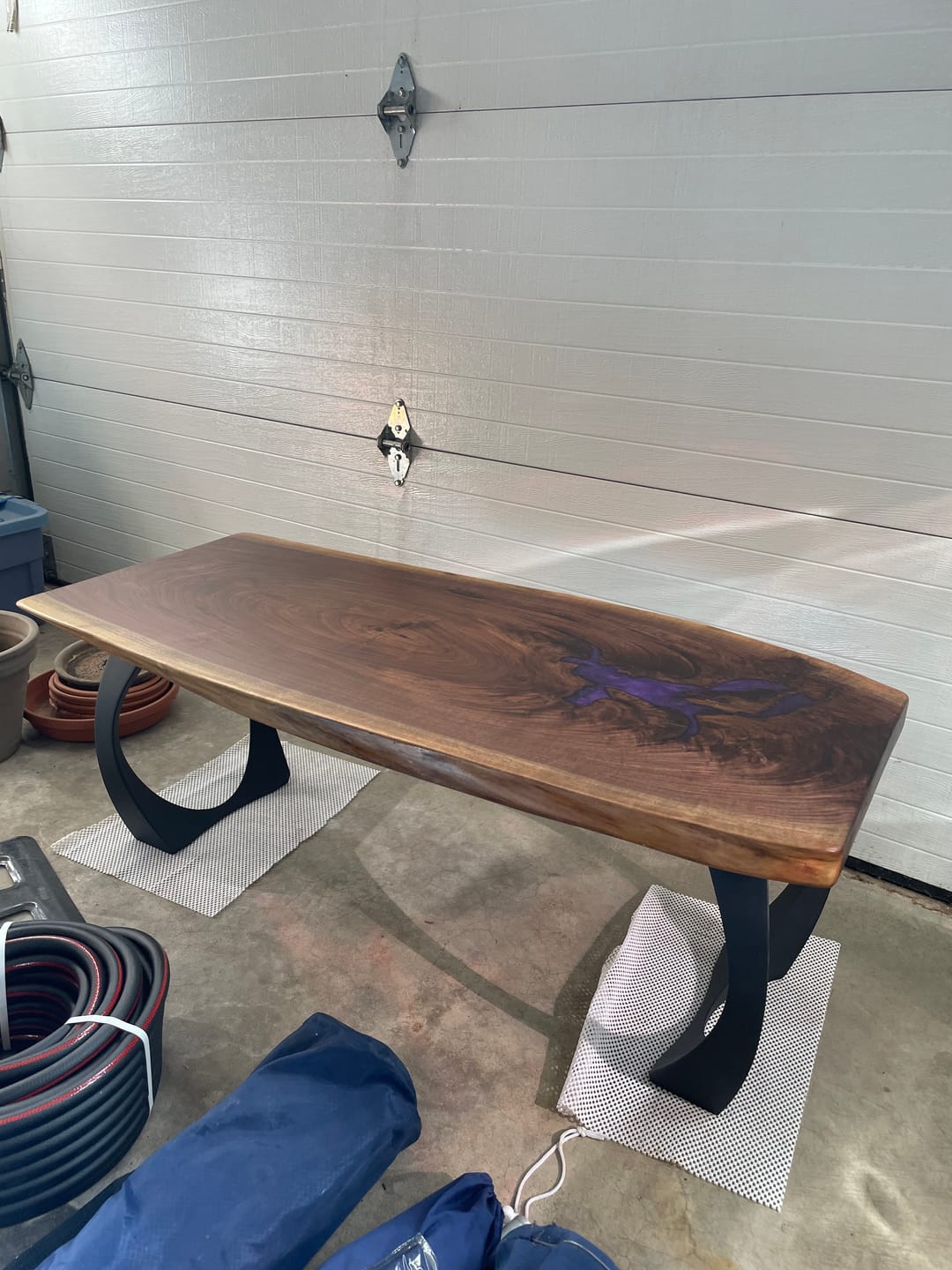 Customer photo review of Bench Legs 105 Cleo 16H Metal Handmade Furniture