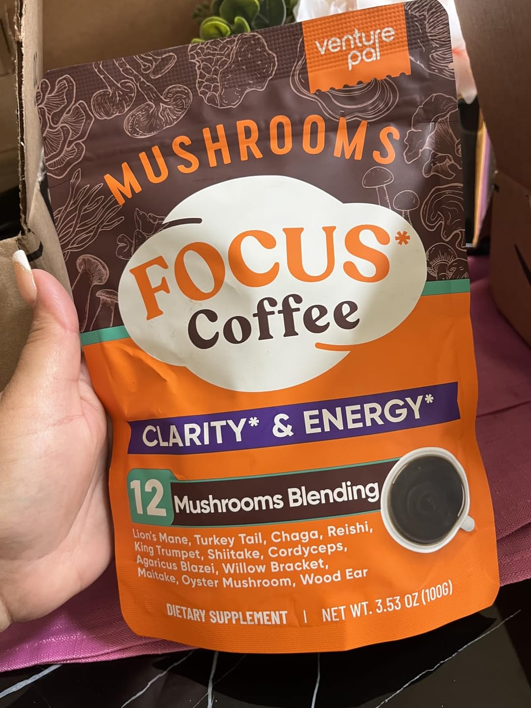 Customer photo review of 12 Mushrooms Focus Coffee - 40 Servings