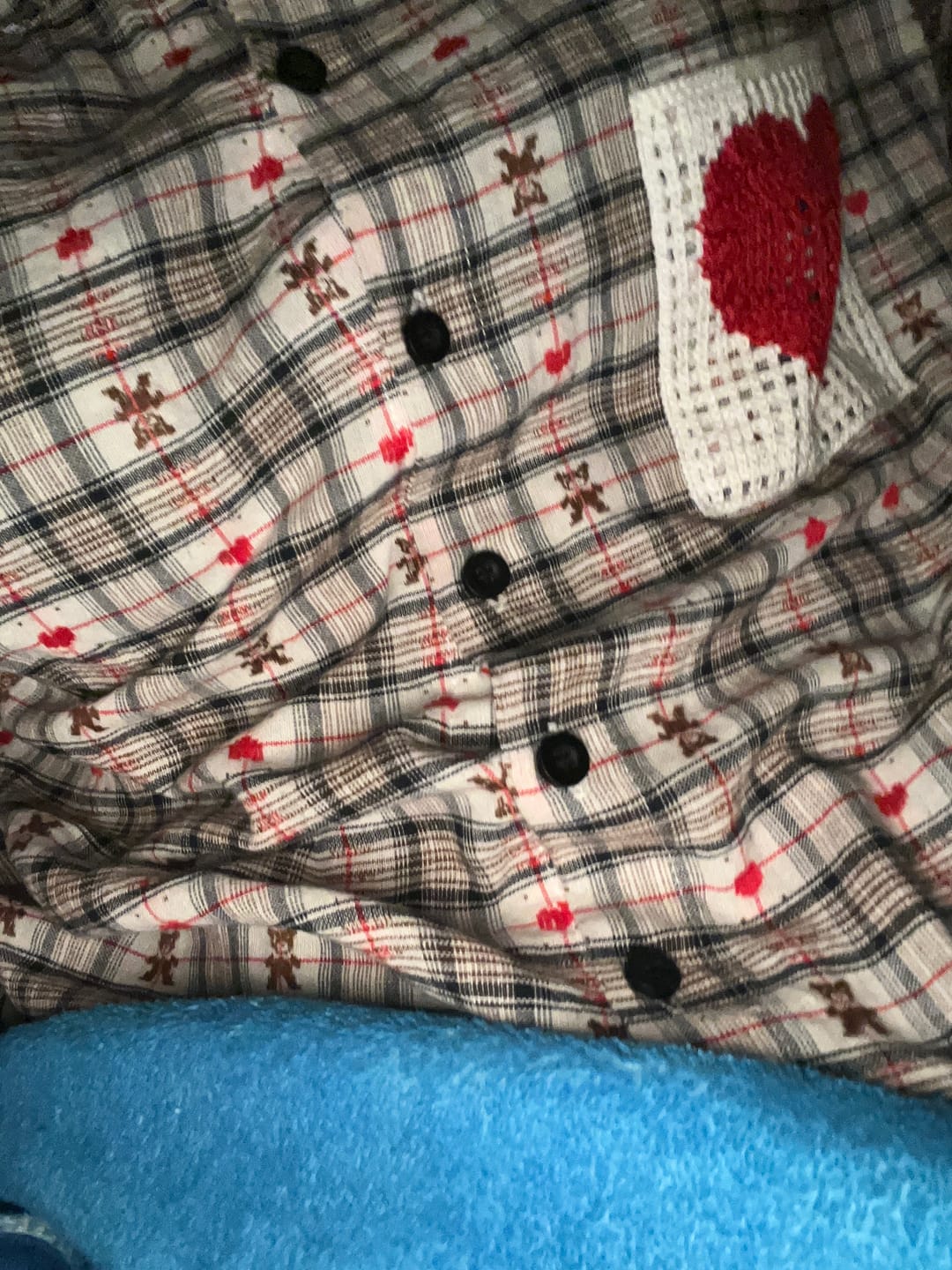 Customer photo review of Aelfric Eden Crochet Heart Pocket Plaid Shirt