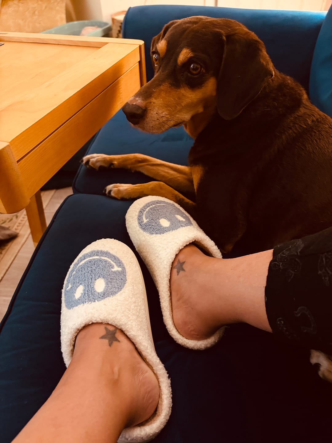 Customer photo review of Happy Face Slippers