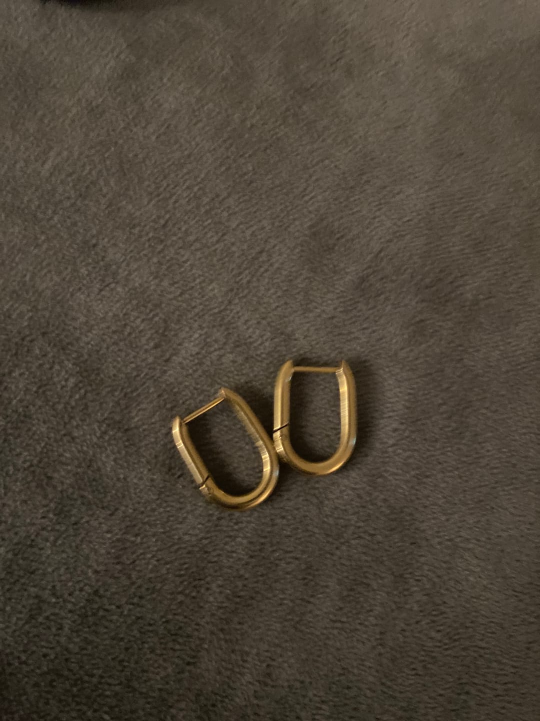 Customer photo review of Paper Clip Hoop Earrings