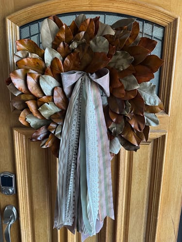 Customer photo review of Regal Harvest Wreath Ribbon*