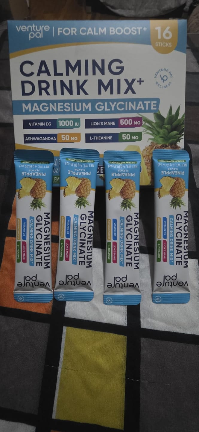 Customer photo review of Magnesium Glycinate Powdered Drink Mix - Pineapple- 16 Sticks