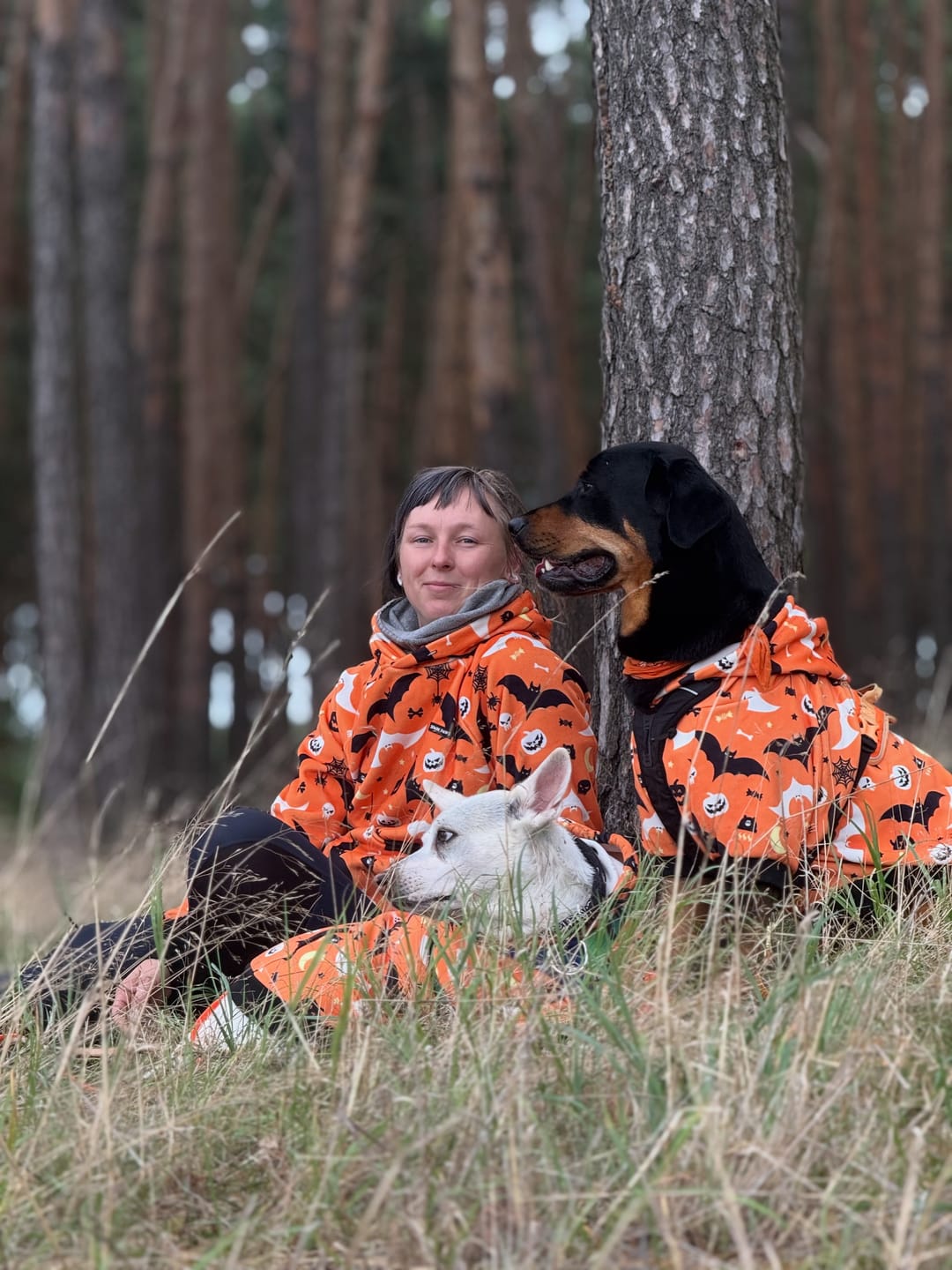 Customer photo review of Halloween Dog Hoodie - Orange