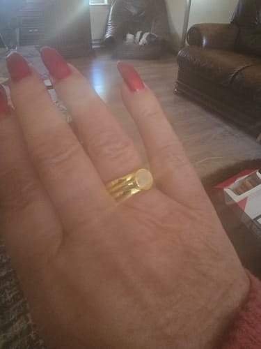Customer photo review of Prachtige Vintage Gouden Ring met Stralende Maansteen - Noctis