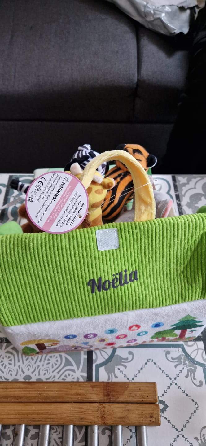 Customer photo review of Peluche personnalisée avec nom - animaux de zoo, animaux de ferme, chats et maisons pour chats