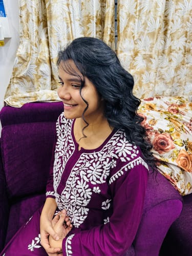Customer photo review of Aayat Plum Long Rayon kurta