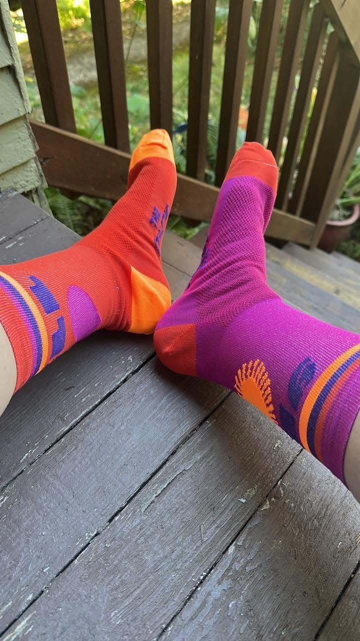 Customer photo review of HELL YEAH Mismatched Socks