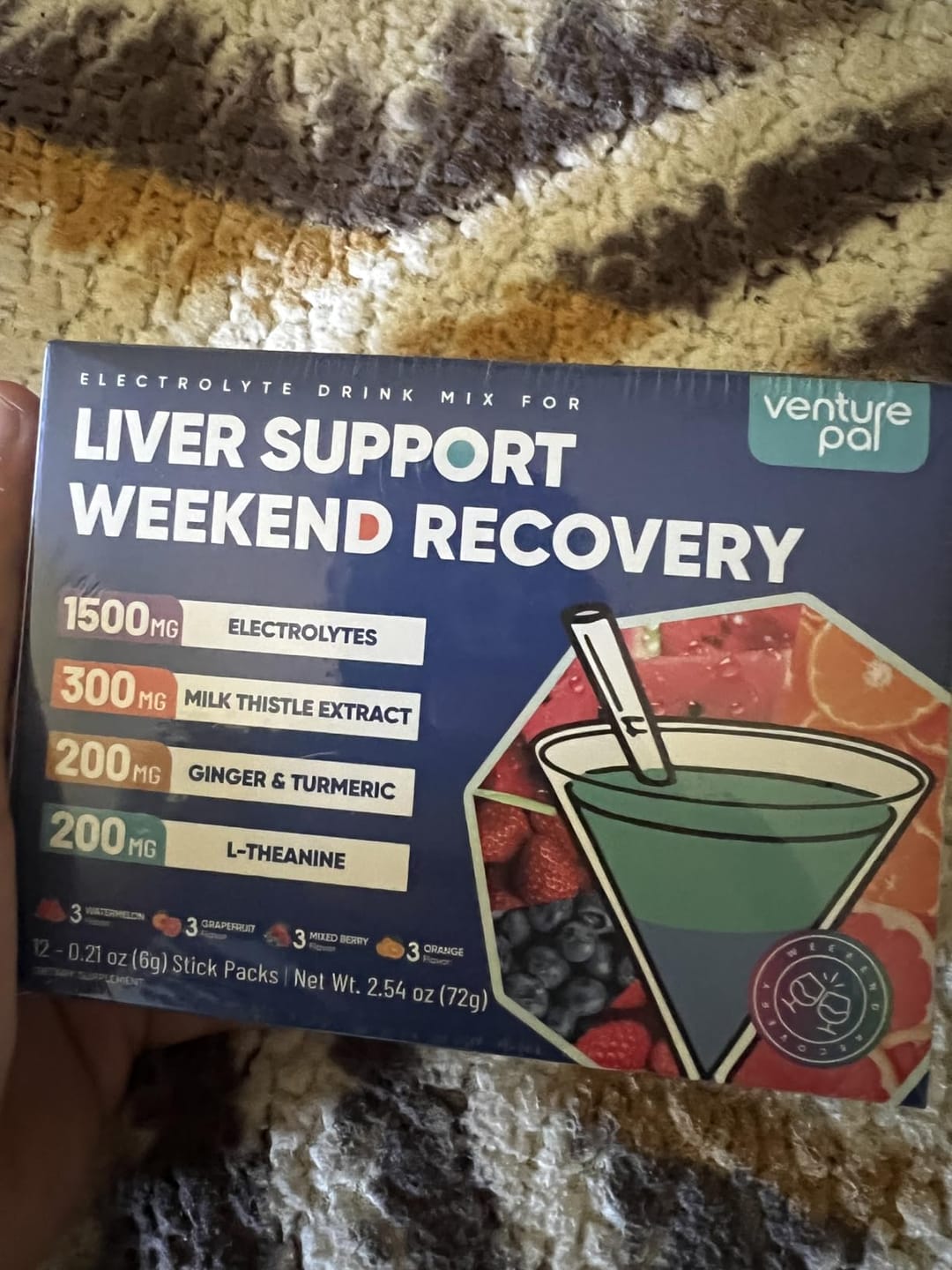 Customer photo review of Liver Support Sugar Free Electrolyte Powder Packets - Variety- 16 Sticks