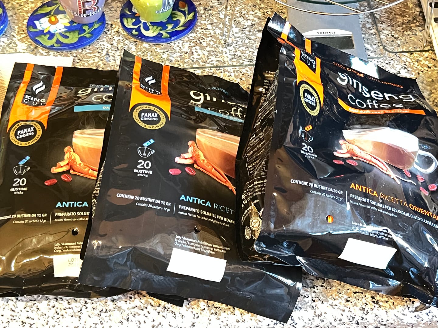 Customer photo review of Caffè al Ginseng - 20 bustine solubili da zuccherare
