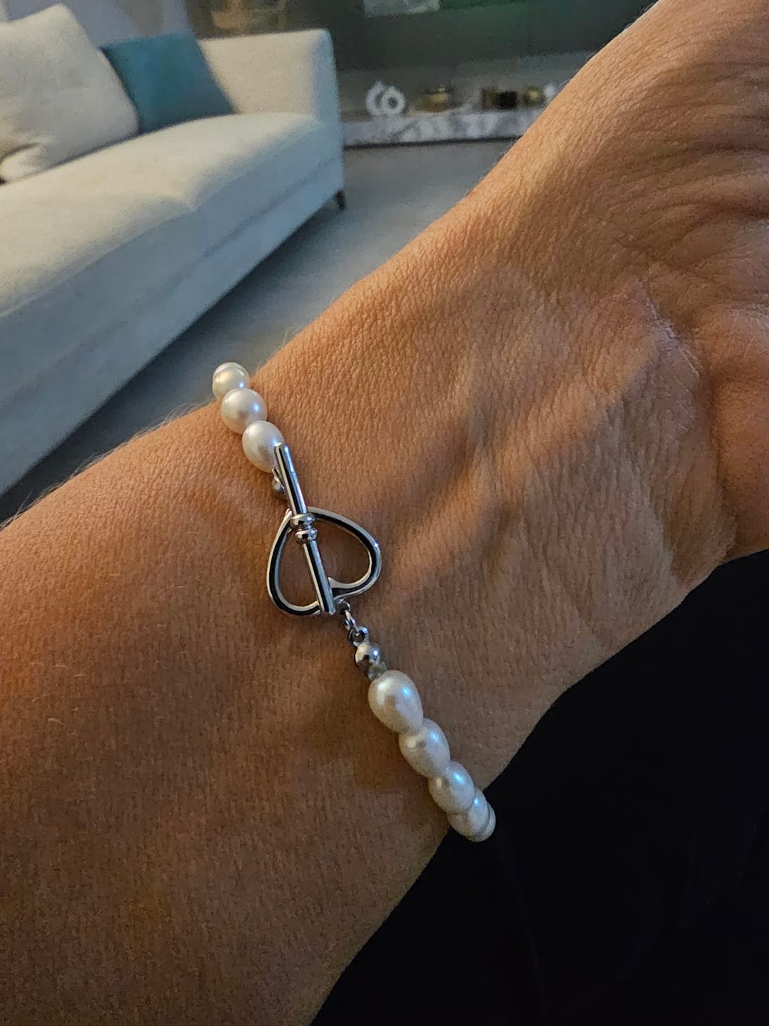 Customer photo review of Pearl Heart Armband | Süßwasserperlen